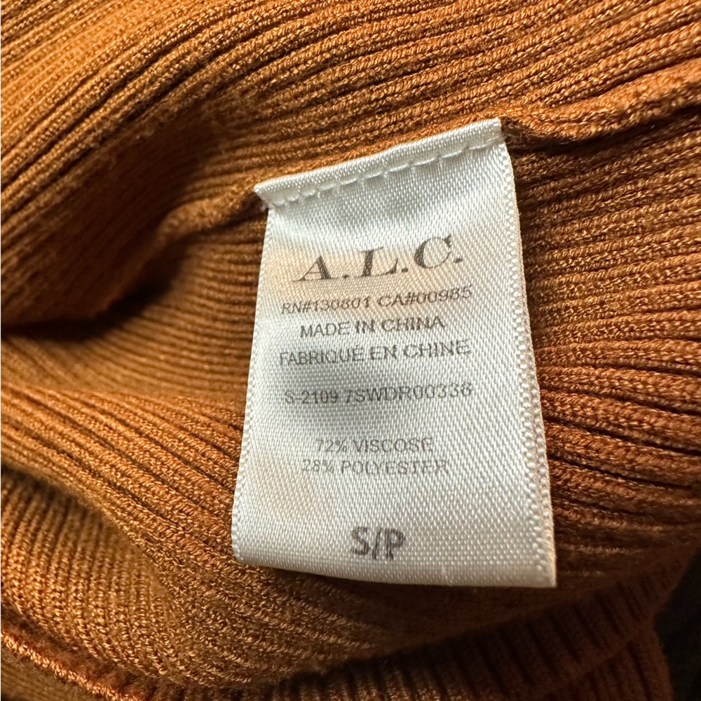 A.L.C. Brown Long Sleeve Turtleneck Dress Small - Picture 4 of 4